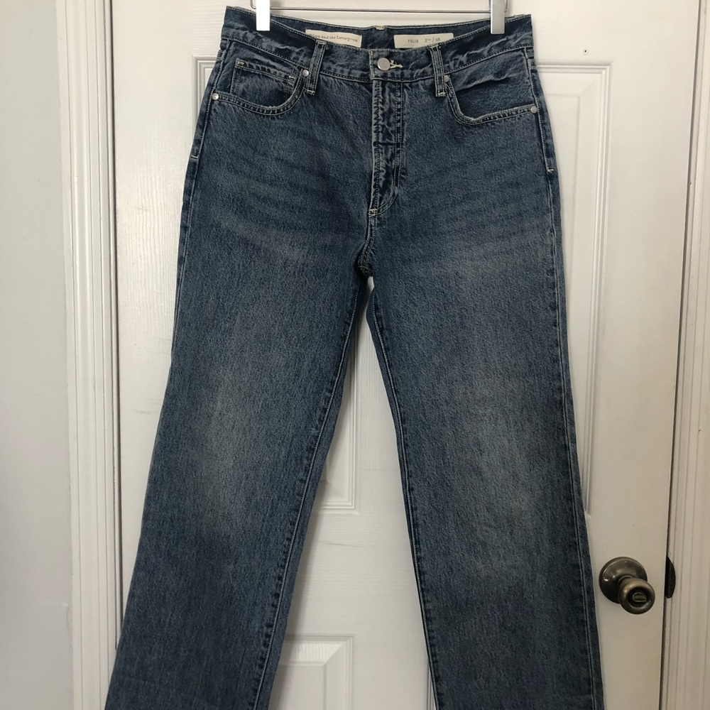 Anthropologie Straight/Wide Leg Denim Jeans